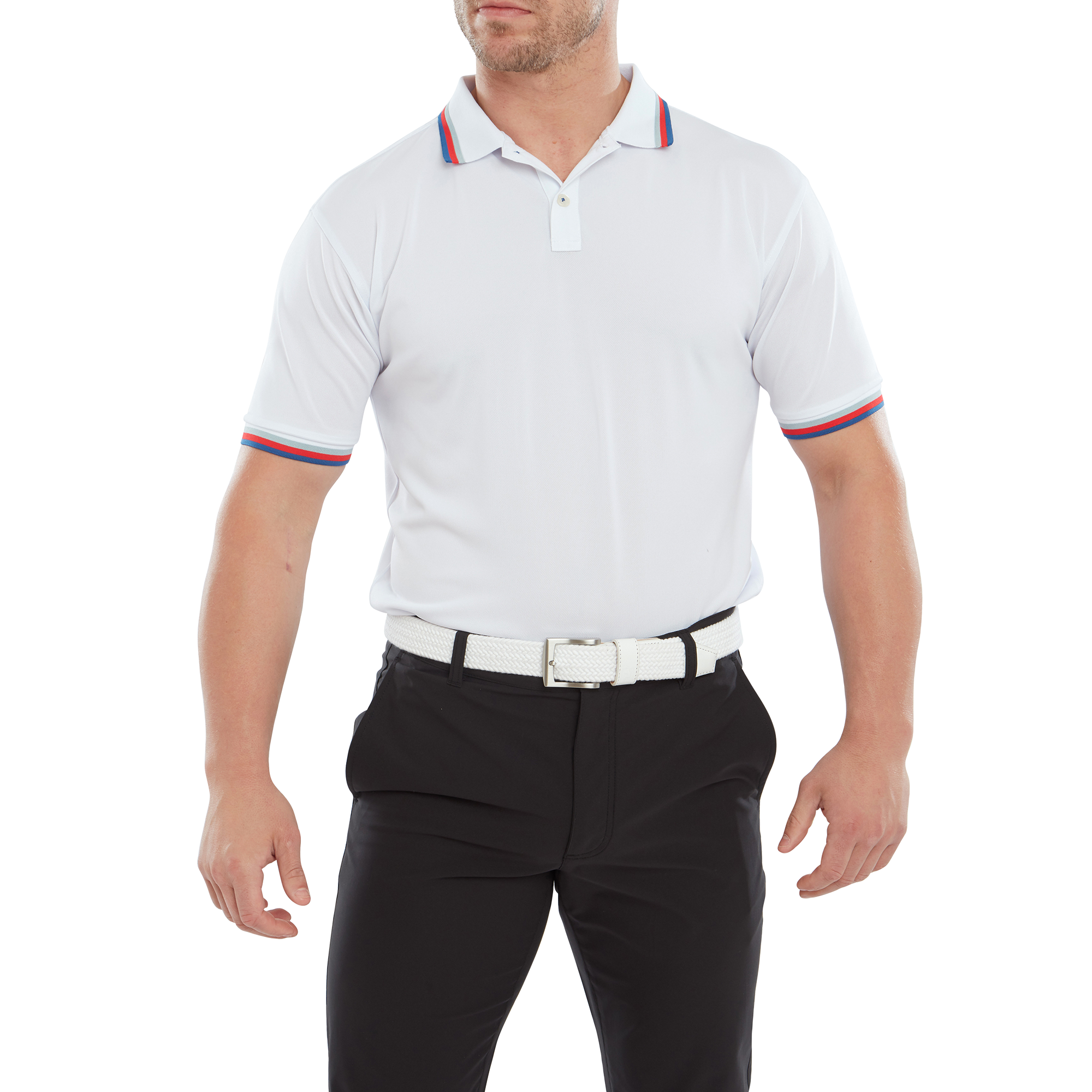 Solid Polo with Trim Pique