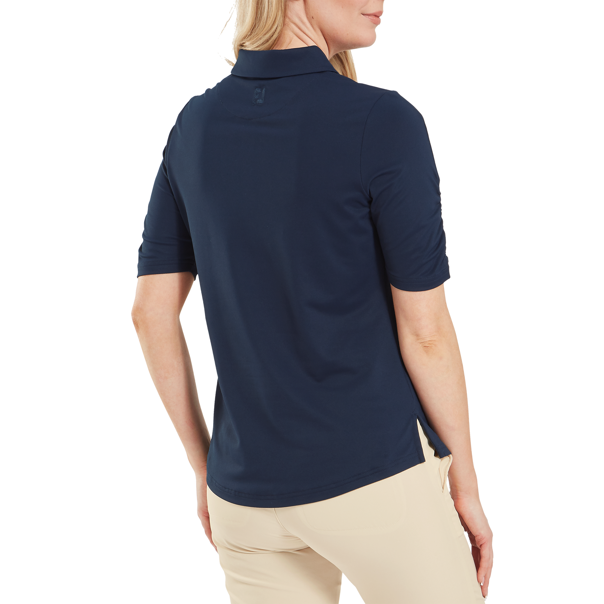 Half Sleeve Ruched Lisle