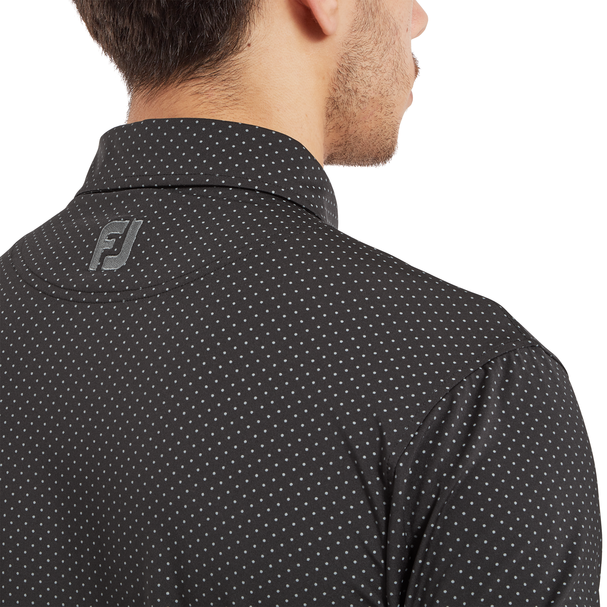 Stretch Lisle Dot Print