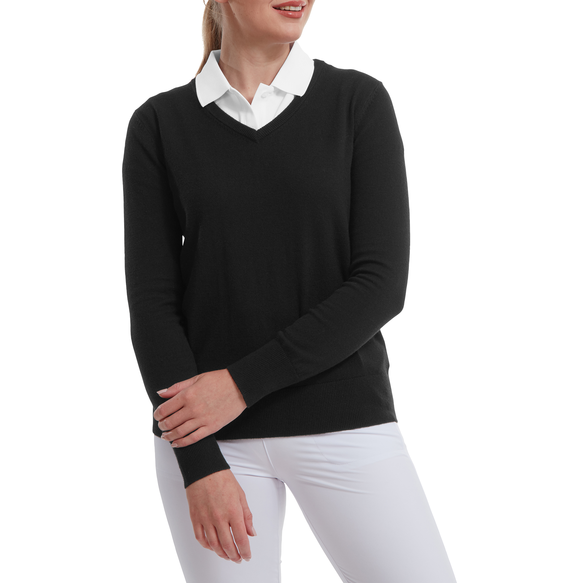 Wool Blend V-Neck Pullover